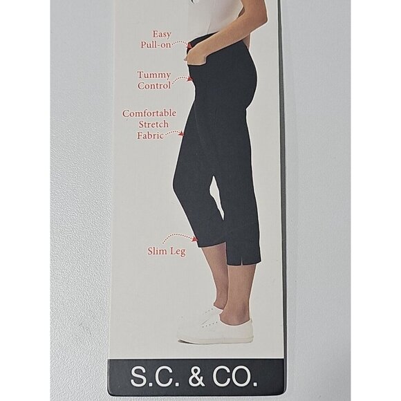 NEW S.C. & CO. Women's Tummy Control Pants, Black, Size 8 - Picture 9 of 10